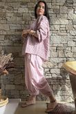 Nonni Gingham Nero Blouse Indian Pink